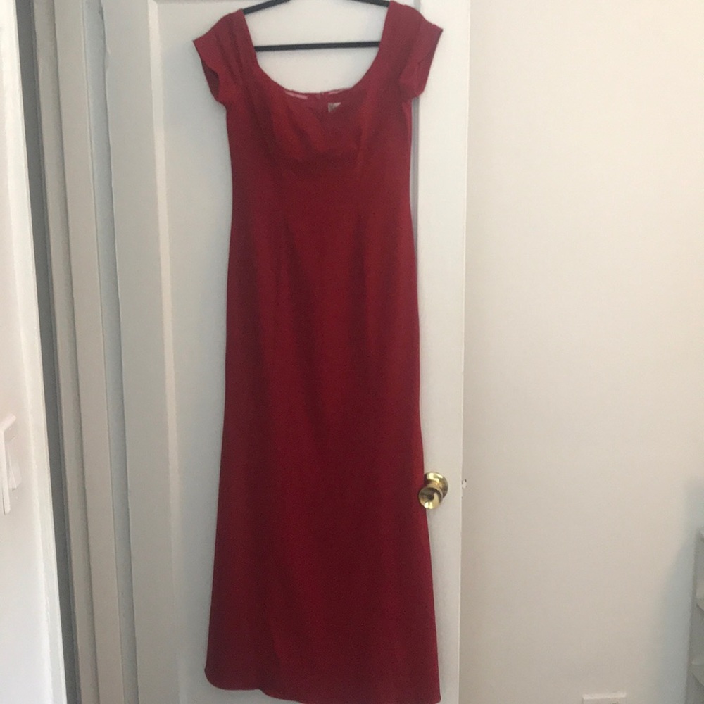 red sweetheart off shoulder